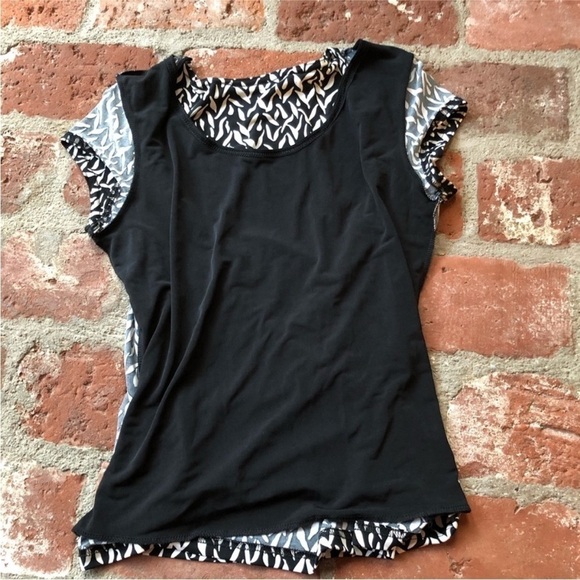 Elle Size Small black top and Carol Rose size small black & white top- two tops! - Picture 15 of 16